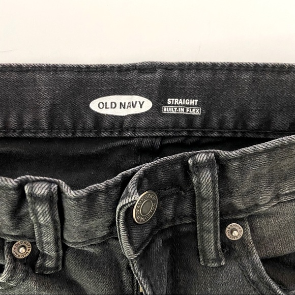 Old Navy Black Straight Jeans built in flex size 8 - Picture 3 of 4